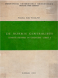 Image of De Normis Generalibus: Adnotationes In Codicem - Liber I