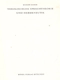Theologische Sprachtheorie Und Hermeneutik