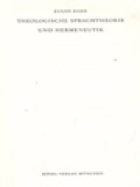 Image of Theologische Sprachtheorie Und Hermeneutik