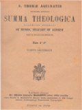 Summa Theologica Diligenter Emendata De Rubeis, Billuart Et Aliorum Notis Selectis Ornata, Pars 1a 2ae (II)