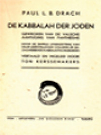 Image of De Kabbalah Der Joden: Gewroken Van De Valsche Aantijging Van Pantheisme