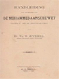 Image of Handleiding Tot De Kennis Van De Mohammedaansche Wet Volgens De Leer Der Sjâfiitische School