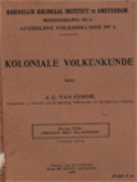 Image of Koloniale Volkenkunde: Eerste Stuk - Omgang Met Inlanders