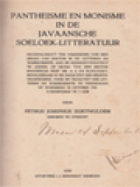 Image of Pantheisme En Monisme In De Javaansche Soeloek-Litteratuur
