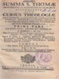 Cursus Theologiae, Prima Pars (De Deo Uno, Trino Et Angelis) - Tomus I. De Deo Et Ejus Attributis