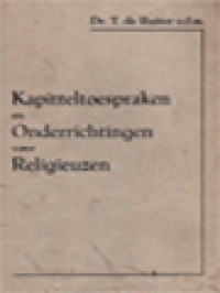 Image of Kapitteltoespraken En Onderrichtingen Voor Religieuzen