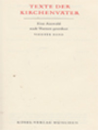 Image of Texte Der Kirchenväter: Eine Auswahl Nach Themen Geordnet IV