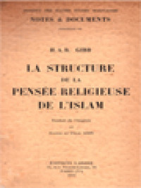 Image of La Structure De La Pensée Religieuse De L'Islam