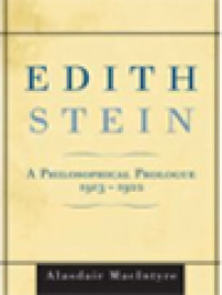 Image of Edith Stein: A Philosophical Prologue 1913-1922