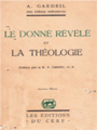 Image of Le Donné Révélé Et La Théologie