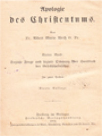 Image of Apologie Des Christentums IV: Soziale Frage Und Soziale Ordnung Oder Handbuch Der Gesellschaftslehre 2