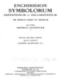 Image of Enchiridion Symbolorum Definitionum Et Declarationum De Rebus Fidei Et Morum