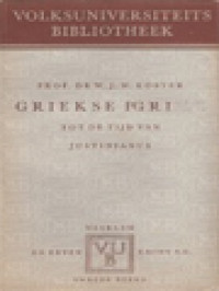 Image of Grieks Proza Tot De Tijd Van Justinianus