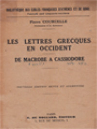 Image of Les Lettres Grecques En Occident: De Macrobe à Cassiodore