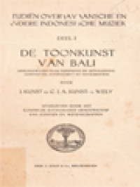 Image of De Toonkunst Van Bali: Beschouwingen Over Oorsprong En Beïnvloeding, Composatics, Notenschrift En Instrumenten
