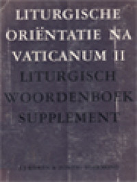 Image of Liturgisch Woordenboek Supplement: Liturgiscehe Orientatie Na Vaticanum II
