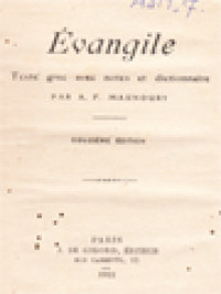 Image of Évangile Texte Grec Avec Notes Et Dictionnaire