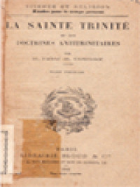 Image of La Sainte Trinité Et Les Doctrines Antitrinitaires