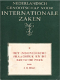 Image of Nederlandsch Genootschap Voor Internationale Zaken II: Het Indonesische Vraagstuk En De Britsche Pers