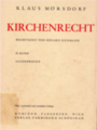 Image of Lehrbuch Des Kirchenrechts Auf Grund Des Codex Iuris Canonici II: Sachenrecht