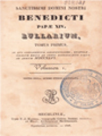 Image of Benedicti Papae XIV. Bullarium 1