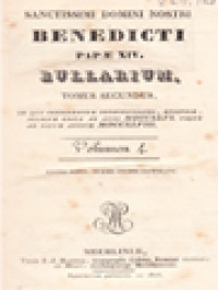 Image of Benedicti Papae XIV. Bullarium 4