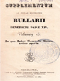 Image of Benedicti Papae XIV. Bullarium 13