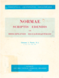 Image of Normae Scriptis Edendis In Disciplinis Ecclesiasticis