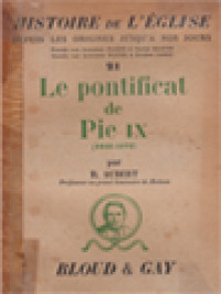 Image of Histoire De L'église 21: Le Pontificat De Pie IX (1846-1878)