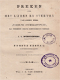 Image of Preken Over Het Lijden En Sterven Van Onzen Heer Jesus Christus I-IV