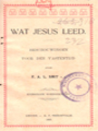 Image of Wat Jesus Leed, Beschouwingen Voor Den Vastentijd