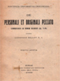 De Personali Et Originali Peccato: Commentarius In Primam Secundae (Qq. 71-89)
