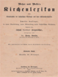 Image of Wetzer Und Welte's Kirchenlexikon Oder Encyklopädie Der Katholischen Theologie Und Ihrer Hülfswissenschaften VII: Kaaba Bis Litanei