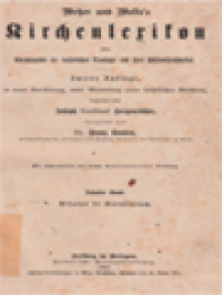 Image of Wetzer Und Welte's Kirchenlexikon Oder Encyklopädie Der Katholischen Theologie Und Ihrer Hülfswissenschaften X: Pilatus Bis Scrutinium