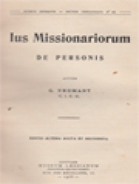 Image of Ius Missionariorum 2: De Personis