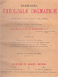 Image of Elementa Theologiæ Dogmaticæ I: E Probatis Auctoribus Collecta Et Divini Verbi Ministerio