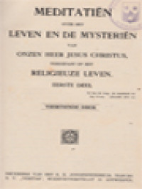 Image of Meditatiën Over Het Leven En De Mysterien Van Onzen Heer Jesus Christus: Toegepast Op Het Religieuze Leven 1, 3, 4