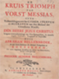 Image of De Kruis Triomph Van Vorst Messias: Den Heere Jezus Christus