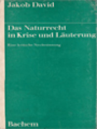 Image of Das Naturrecht In Krise Und Läuterung: Eine Kritische Neubesinnung