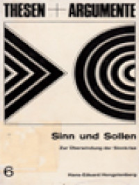 Image of Sinn Und Sollen: Zur Überwindung Der Sinnkrise