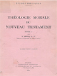 Image of Theologie Morale Du Nouveau Testament II