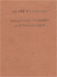 Image of Exegetische Versuche Und Besinnungen I, II