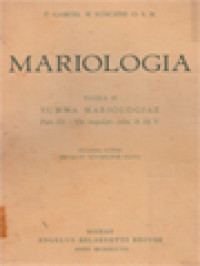 Image of Mariologia II: Summa Mariologiae, Pars III. De Singulari Cultu B.M.V.