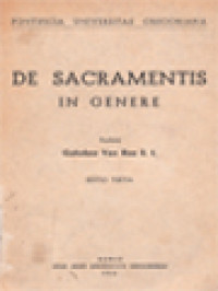 Image of De Sacramentis In Genere