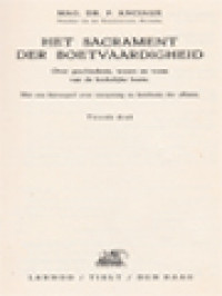 Image of Het Sacrament Der Boetvaardigheid: Over Geschiedenis, Wezen En Vorm Van De Kerkelijke Boete