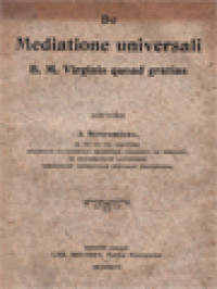 Image of De Mediatione Universali B. M. Virginis Quoad Gratias