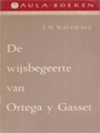 Image of De Wijsbegeerte Van Ortega Y Gasset