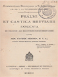 Image of Psalmi Et Cantica Breviarii Explicata In Ordine Ad Recitationem Breviarii