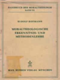 Image of Moral Theologische Erkenntnis- Und Methodenlehre
