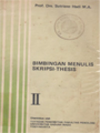 Image of Bimbingan Menulis Skripsi-Thesis II
